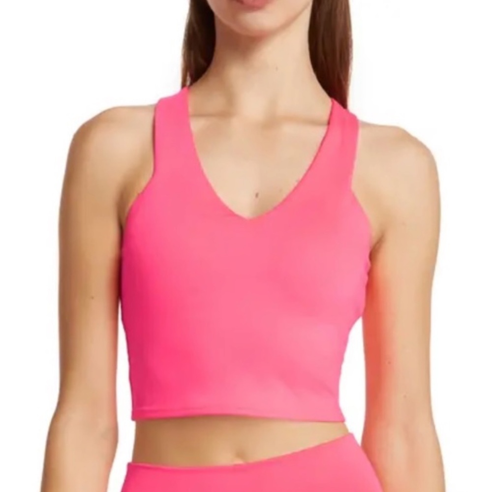 ALO Airbrush Real Bra Tank in Pink Summer Crush size Medium